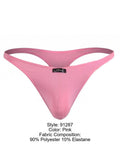 Xtremen 91287 Men's Underwear Microfiber Thongs Sleek Minimalist Style Color Pink