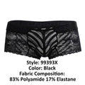 CandyMan 99393X Lace-Mesh Trunks Color Black