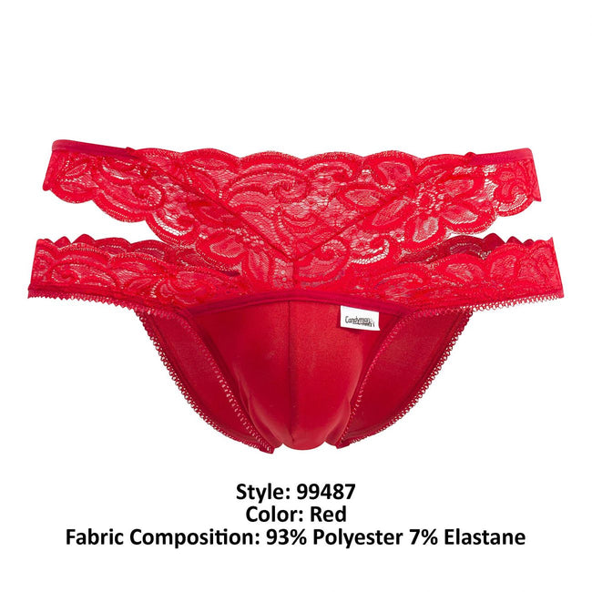 CandyMan 99487 Lace Double Bikini Color Red