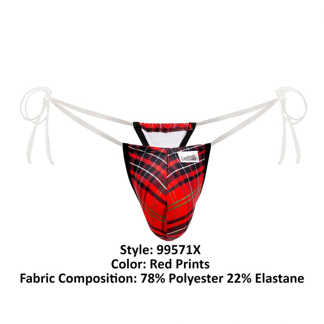 CandyMan 99571X Invisible Micro G-String Color Red Prints
