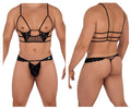 CandyMan 99604 Harness-Thongs Outfit Color Black
