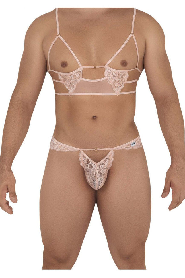 CandyMan 99604 Harness-Thongs Outfit Color Rose