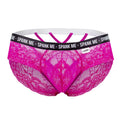 CandyMan 99615X Spank Me Lace Briefs Color Pink