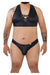 CandyMan 99628X Top and Brief Two Piece Set Color Black