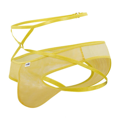 CandyMan 99640 Mesh Thongs Color Yellow