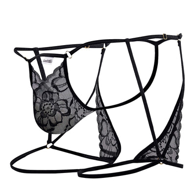 CandyMan 99678 Garter Thongs Color Black