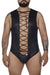 CandyMan 99694X Wrestling Bodysuit Color Black