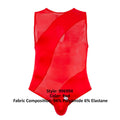 CandyMan 99699X Mesh Bodysuit Color Red