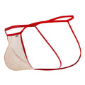 CandyMan 99709 Micro Lace Jockstrap Color Beige-Red