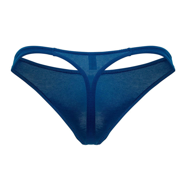 Buy Men's Cotton Spandex Brief Thong Front Open Hole Notch Underwear (Blue,  Size:L)-PID40752 at