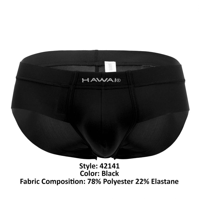 HAWAI 42141 Solid Hip Briefs Color Black