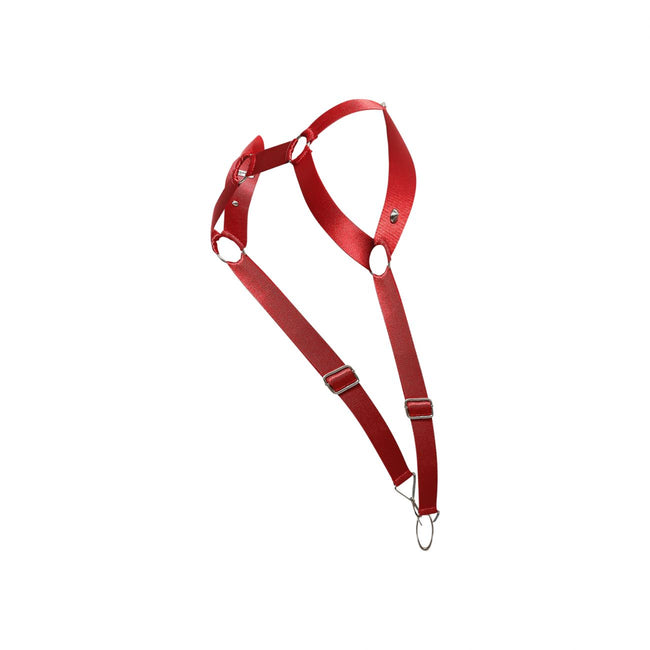 MaleBasics DMBL06 DNGEON Straigh Back Harness Color Cherry
