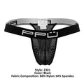 PPU 2301 Bulge Thongs Color Black