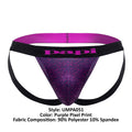 Papi UMPA051 Fashion Microflex Brazilian Jockstrap Color Purple Pixel Print
