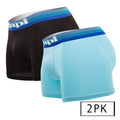 Papi UMPA088 2PK Microflex Brazilian Boxer Briefs Color Turquoise-Black