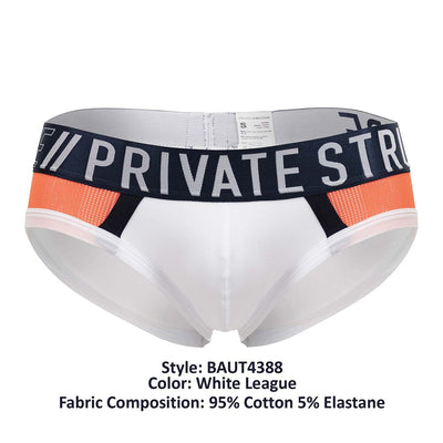 Private Structure BAUT4388 Athlete Mini Briefs Color White League