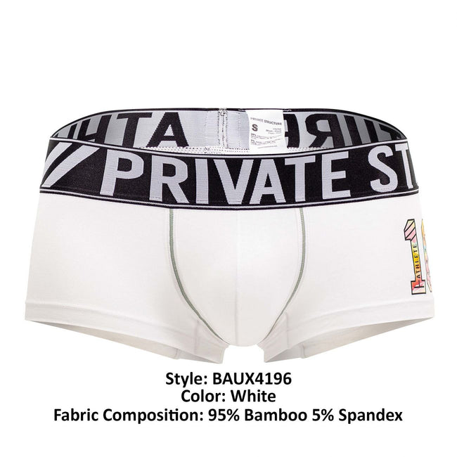 Private Structure BAUX4196 Athlete Trunks Color White