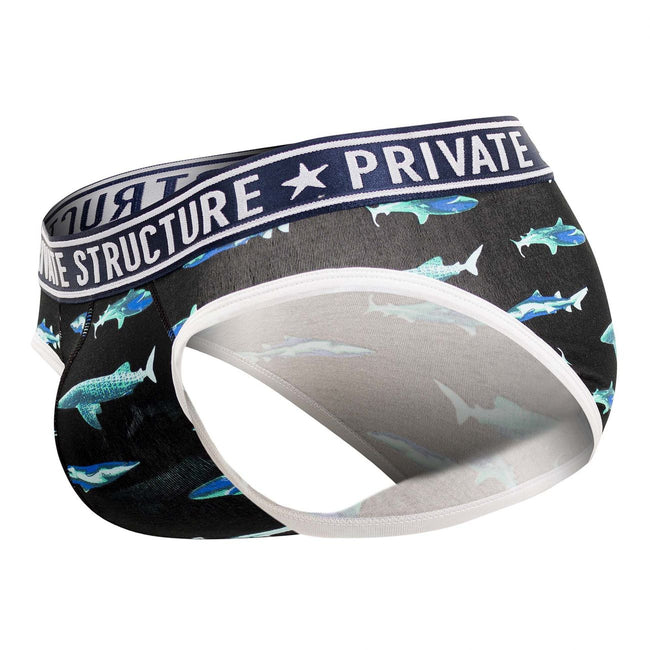 Private Structure EPUX4187 Pride Mini Briefs Color Black Sharks