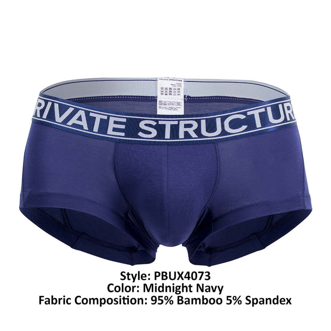 Private Structure PBUX4073 Platinum Bamboo Trunks Color Midnight Navy