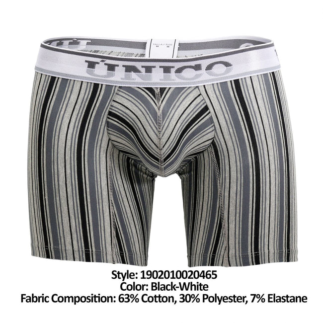 Unico 1902010020465 Boxer Briefs Mind Art Color Black-White