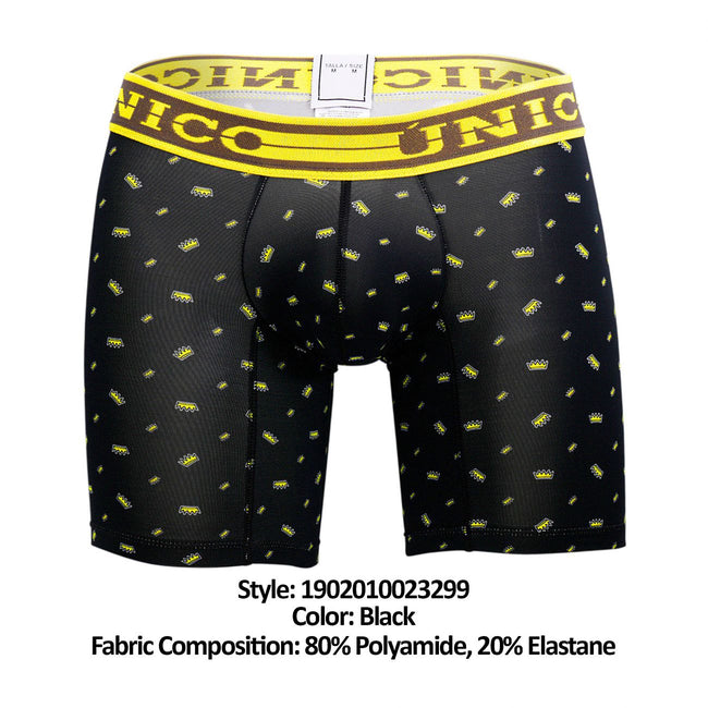 Unico 1902010023299 Boxer Briefs Unexpected Color Black