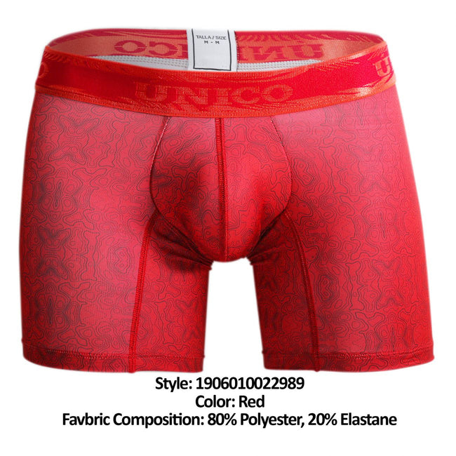 Unico 1906010022989 Boxer Briefs Agaba Color Red
