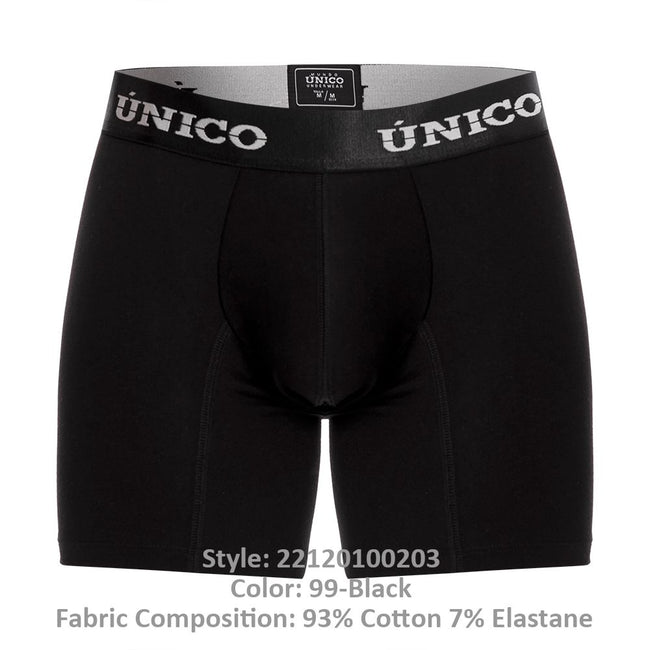 Unico 22120100203 Intenso A22 Boxer Briefs Color 99-Black