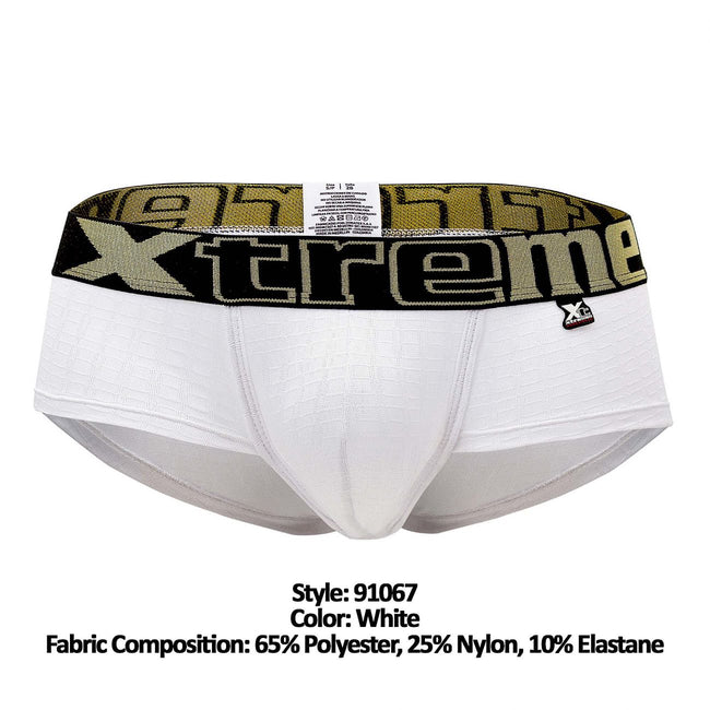 Xtremen 91067 Geometric Jacquard Briefs Color White