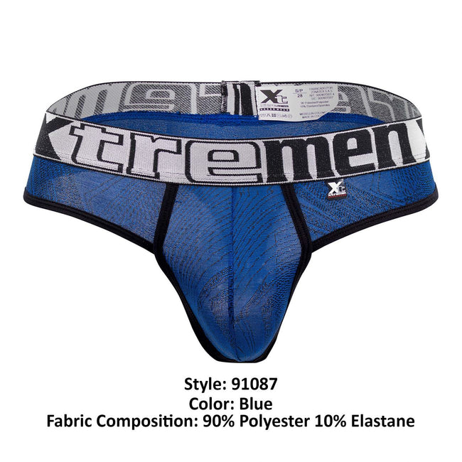 Xtremen 91087 Microfiber Jacquard Thongs Color Blue