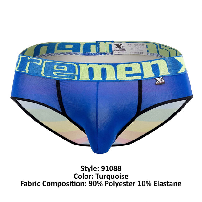 Xtremen 91088 Microfiber Pride Briefs Color Turquoise