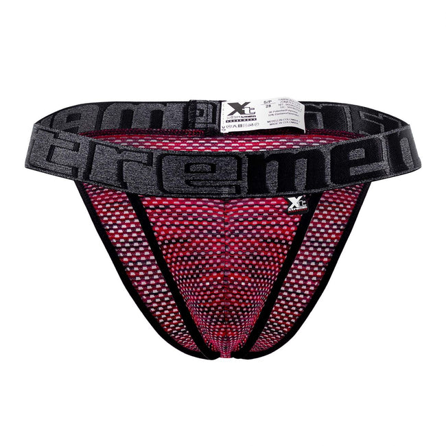 Xtremen 91098 Microfiber Mesh Bikini Color Red